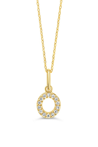 10K Initial Pendant with Lab Grown Diamonds