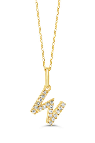 10K Initial Pendant with Lab Grown Diamonds
