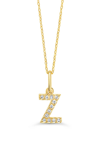 10K Initial Pendant with Lab Grown Diamonds