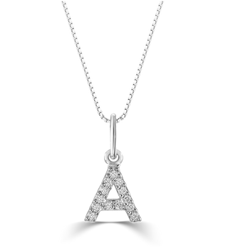 10K Initial Pendant with Lab Grown Diamonds