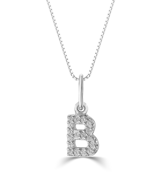 10K Initial Pendant with Lab Grown Diamonds