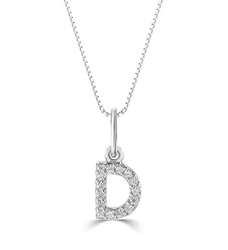 10K Initial Pendant with Lab Grown Diamonds