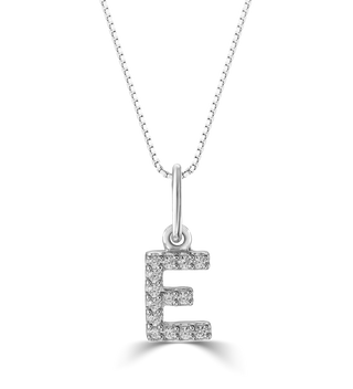 10K Initial Pendant with Lab Grown Diamonds