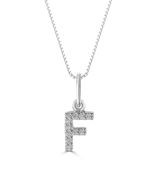 10K Initial Pendant with Lab Grown Diamonds