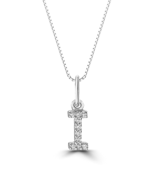 10K Initial Pendant with Lab Grown Diamonds