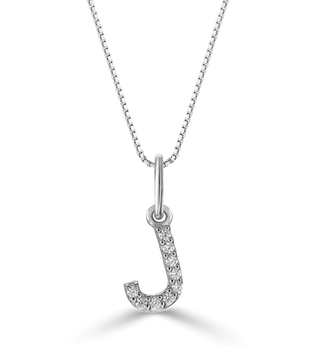 10K Initial Pendant with Lab Grown Diamonds