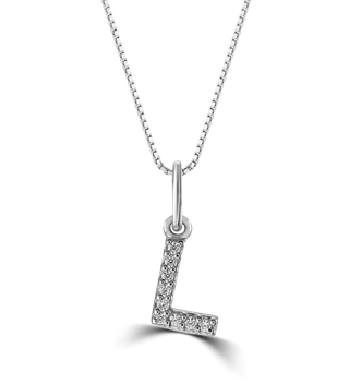 10K Initial Pendant with Lab Grown Diamonds