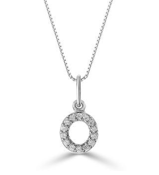 10K Initial Pendant with Lab Grown Diamonds