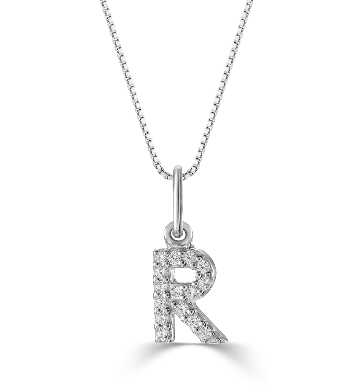 10K Initial Pendant with Lab Grown Diamonds - Letter A / Gold