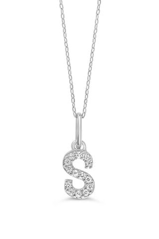 10K Initial Pendant with Lab Grown Diamonds