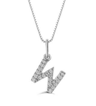 10K Initial Pendant with Lab Grown Diamonds