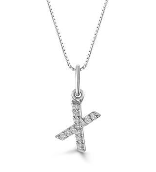 10K Initial Pendant with Lab Grown Diamonds