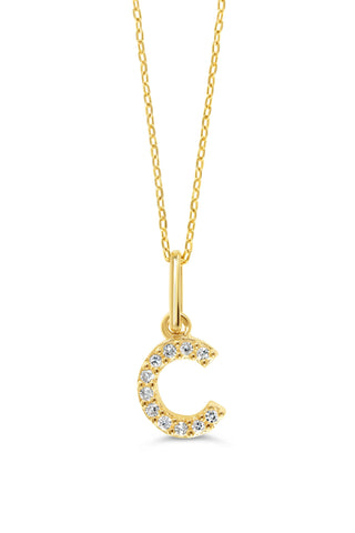 10K Initial Pendant with Lab Grown Diamonds