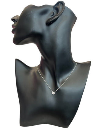 10K White Gold 0.50cttw Lab Grown Diamond Necklace - 18 Inches