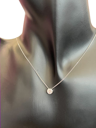 10K White Gold 0.50cttw Lab Grown Diamond Necklace - 18 Inches