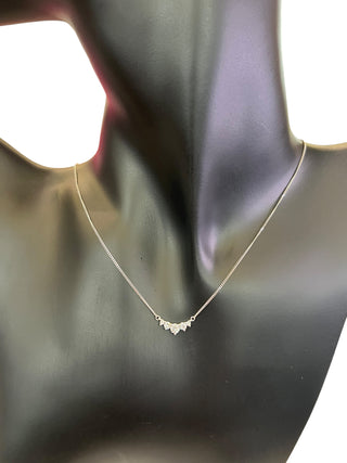 10K White Gold 0.33cttw Lab Grown Diamond Necklace - 18 Inches