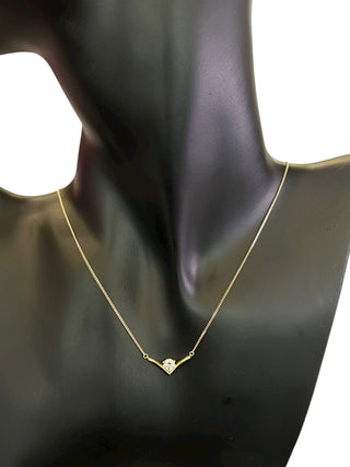 10K Yellow Gold 0.30cttw Lab Grown Diamond Necklace - 18 Inches