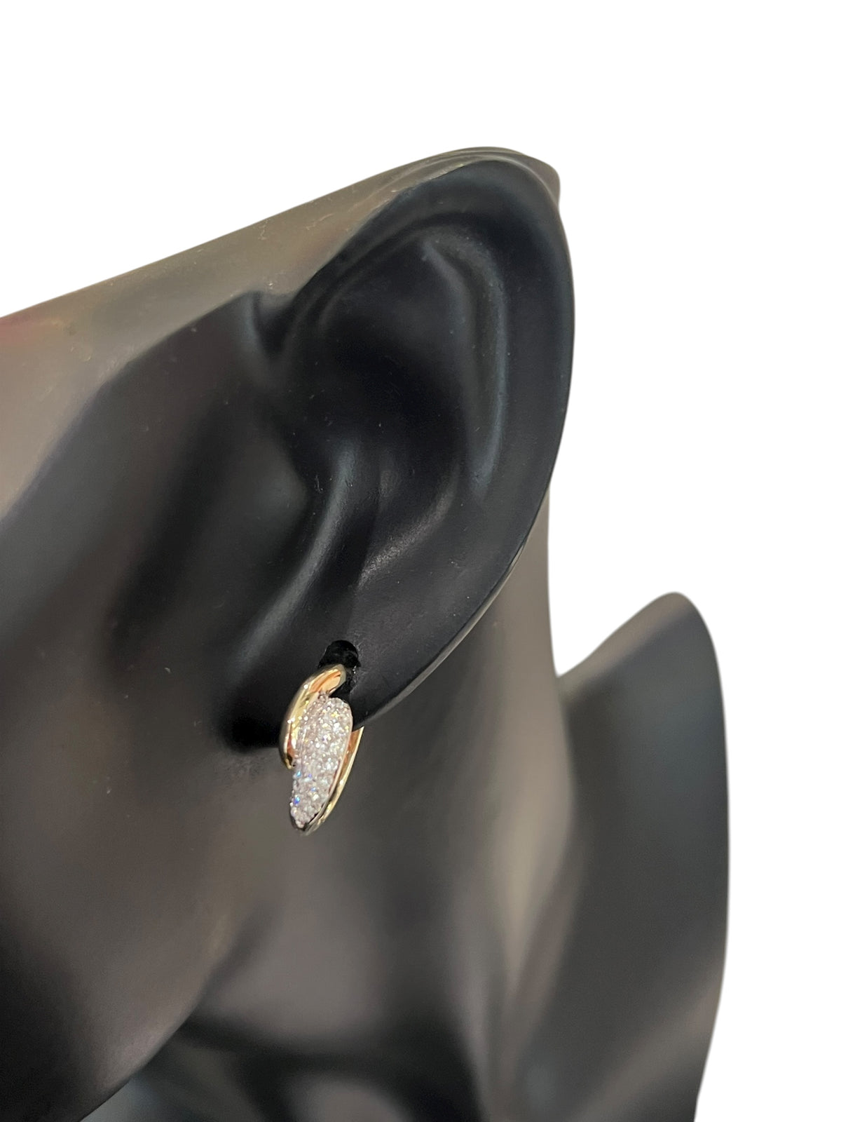 10K Yellow Gold 0.50cttw Diamond Hoop Earrings