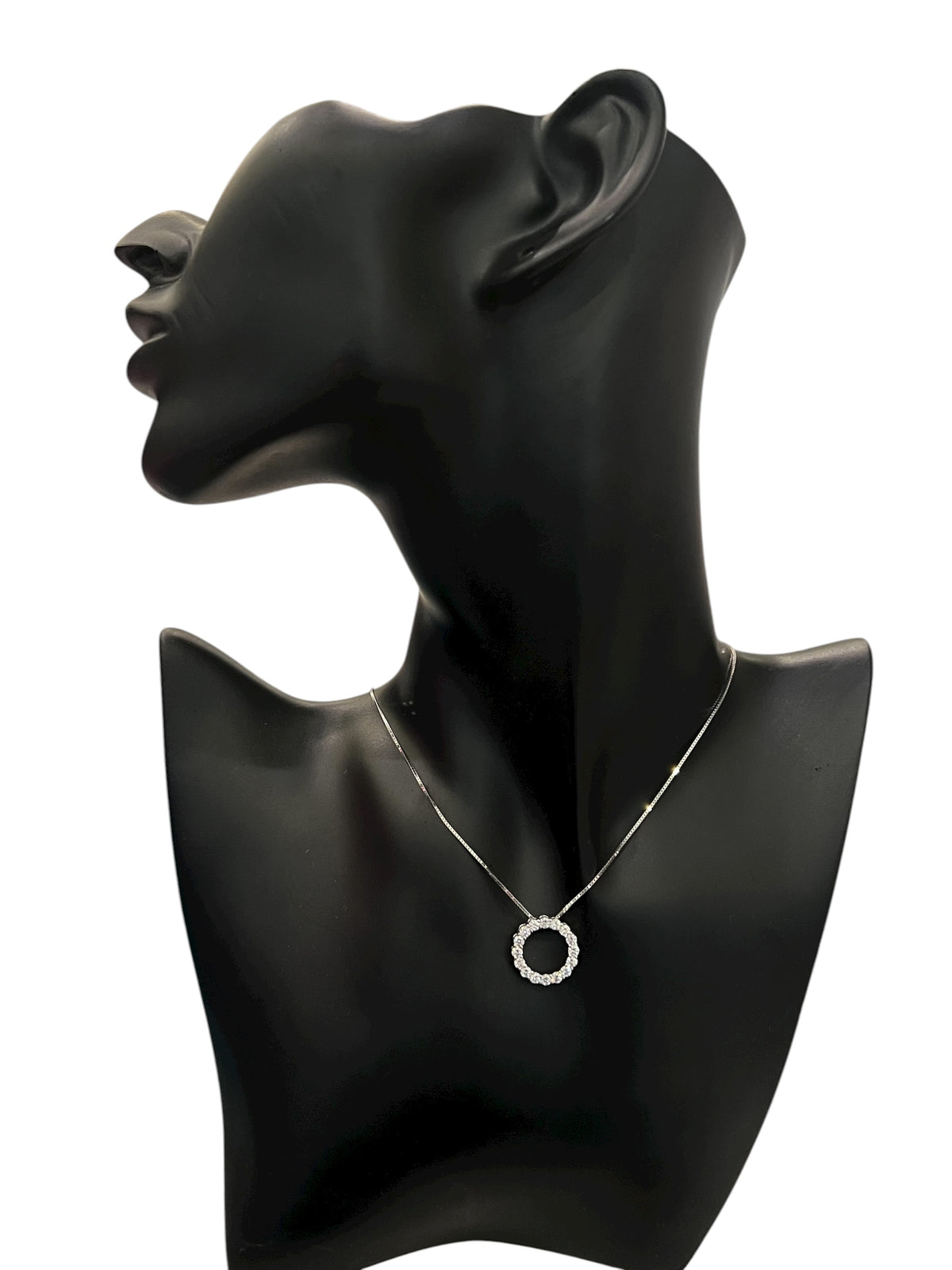 10K White Gold 1.00cttw Diamond Necklace