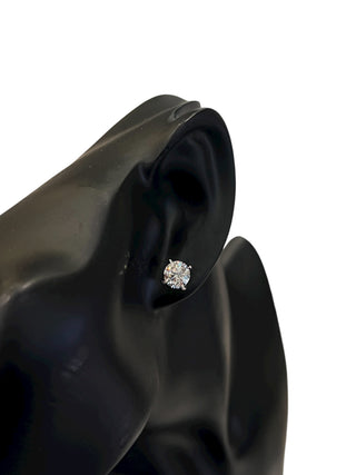 14K White Gold 3.18cttw Lab Grown Diamond Stud Earrings