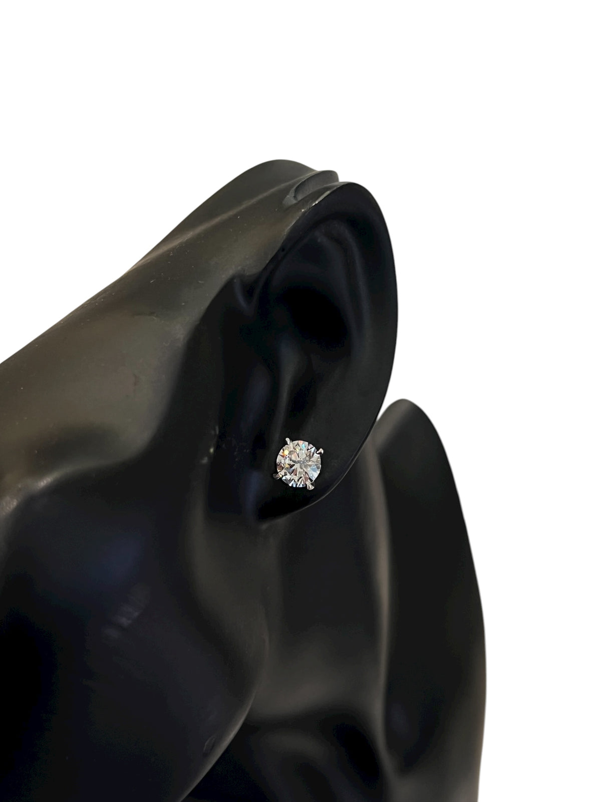 14K White Gold 3.18cttw Lab Grown Diamond Stud Earrings