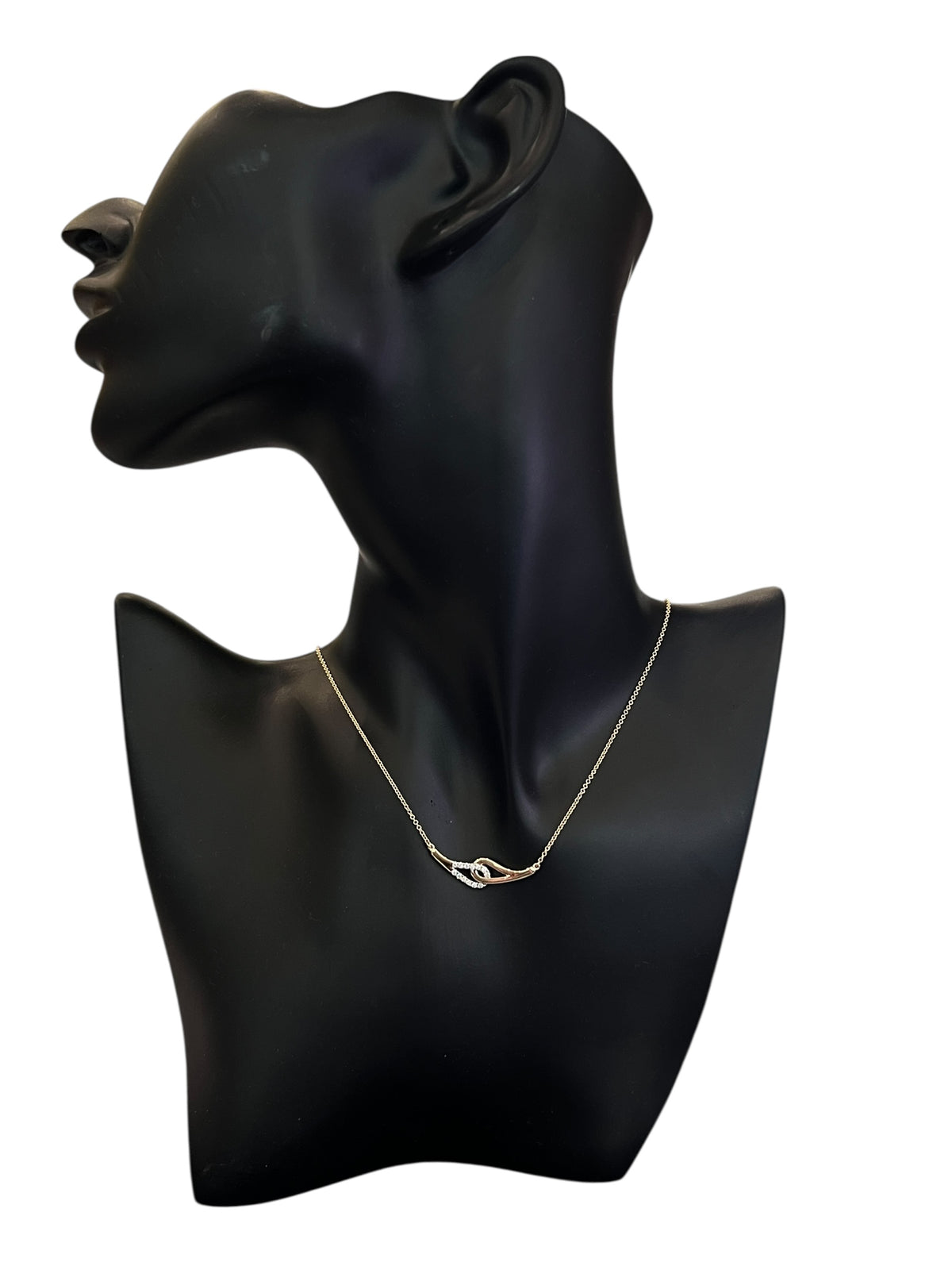 10K Yellow Gold 0.13cttw Diamond Necklace