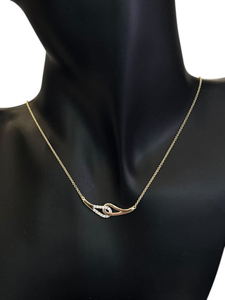10K Yellow Gold 0.13cttw Diamond Necklace