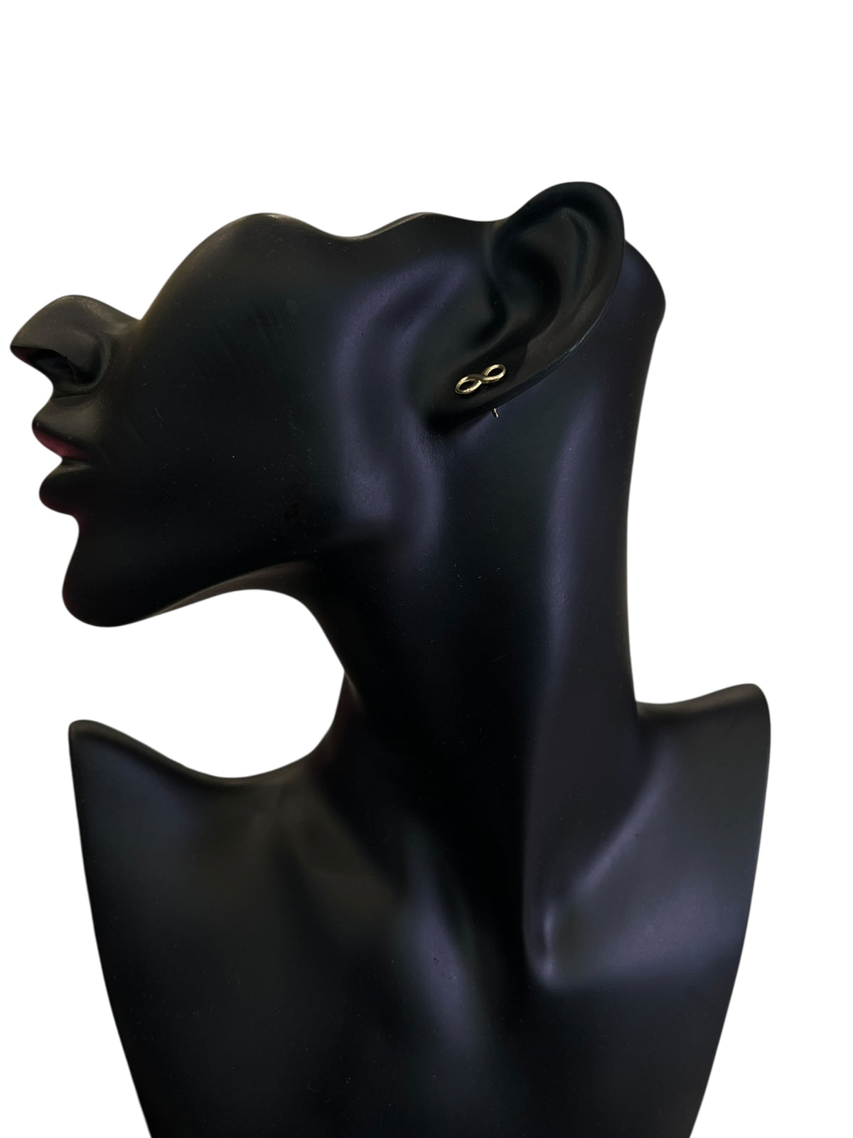 14K Yellow Gold Infinity stud earrings