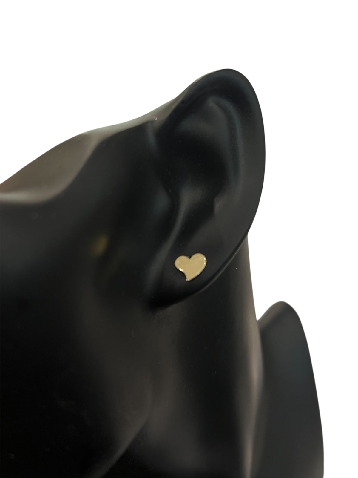 10K Yellow Gold Heart stud Earrings