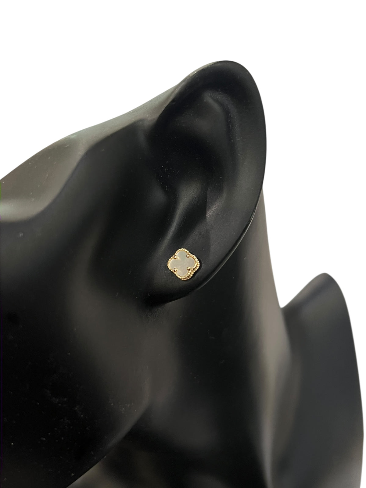 10K Yellow Gold Clover Stud Earrings