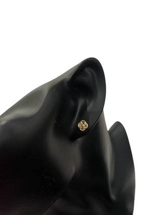 10K Yellow Gold Clover Stud Earrings