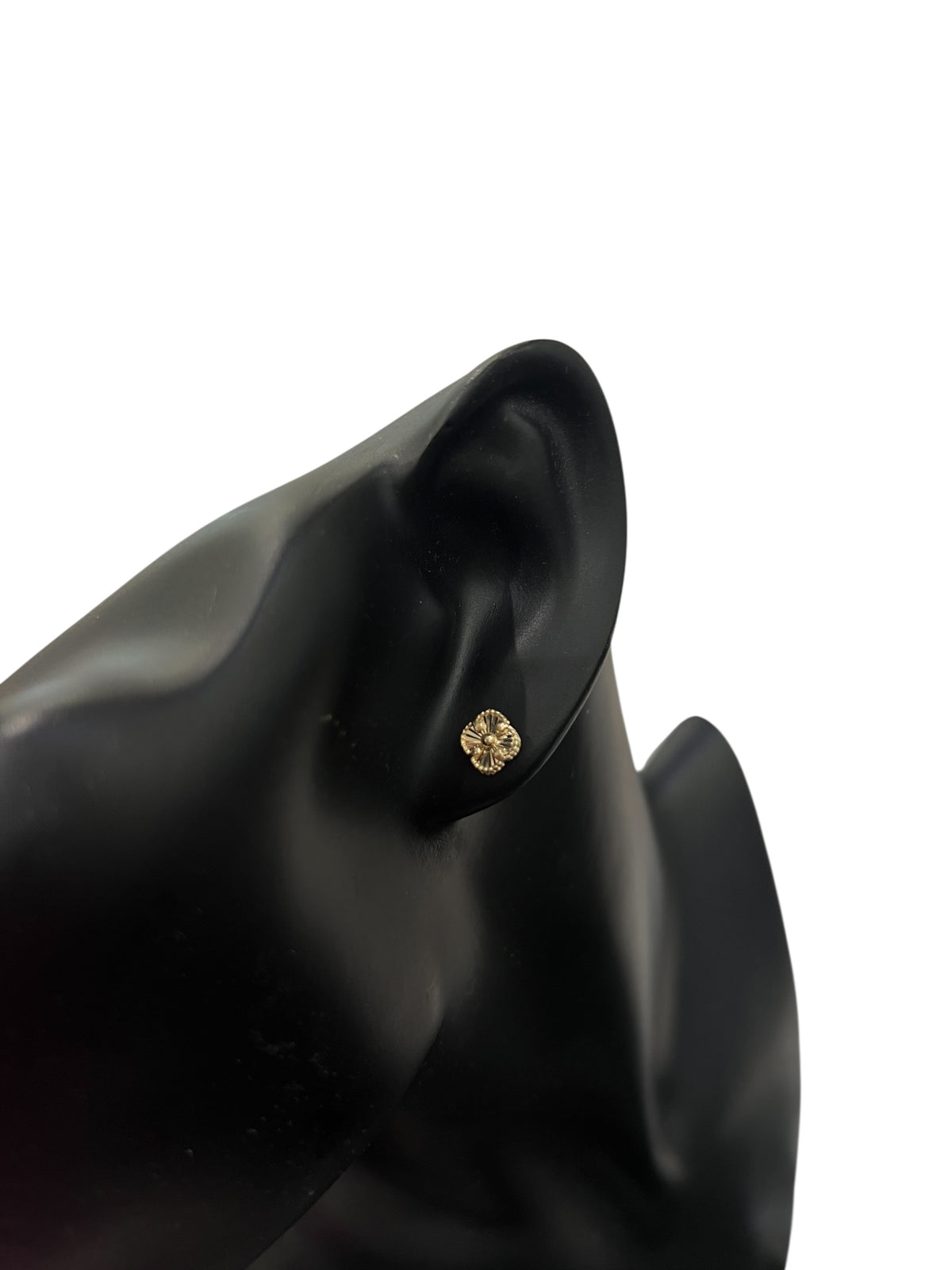 10K Yellow Gold Clover Stud Earrings