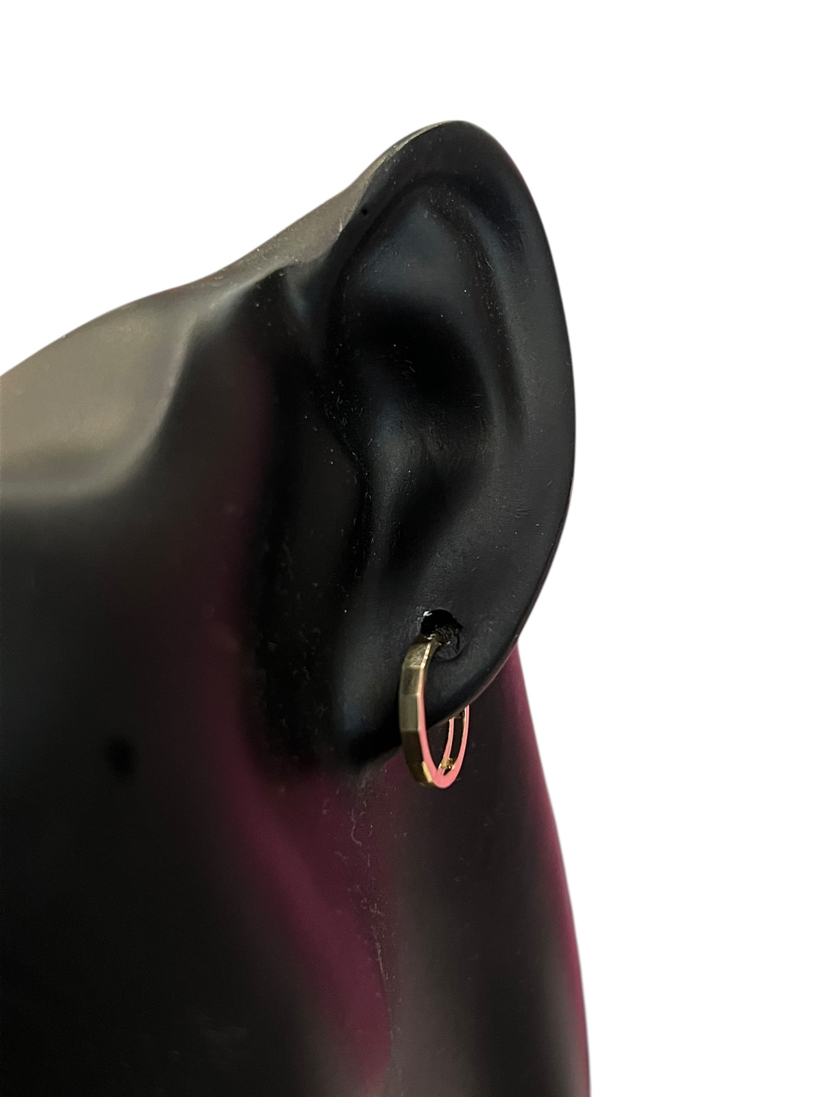 10K Yellow Gold Round Textured Earrings