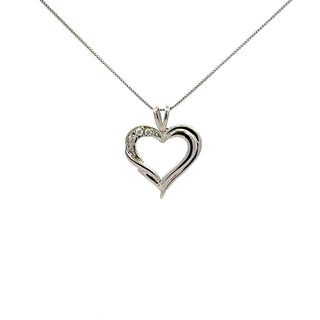 Colgante de corazón de diamantes