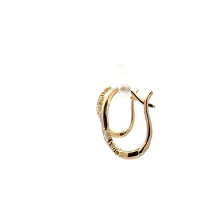 Aretes de hoja de diamantes de 0,50 quilates en oro amarillo de 10 quilates