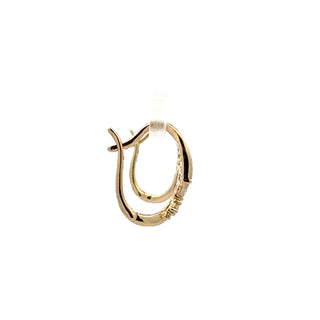 Aretes de hoja de diamantes de 0,50 quilates en oro amarillo de 10 quilates