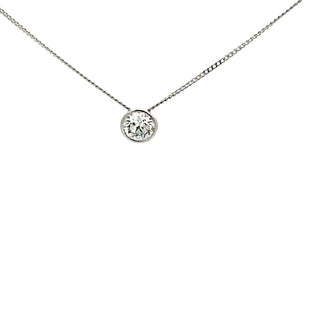 10K White Gold 0.50cttw Lab Grown Diamond Necklace - 18 Inches