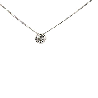 10K White Gold 0.50cttw Lab Grown Diamond Necklace - 18 Inches