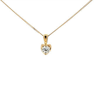 10K Yellow Gold 0.30cttw Lab Grown Diamond Necklace - 18 Inches
