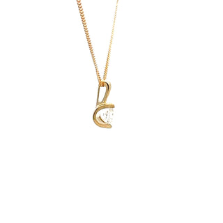 10K Yellow Gold 0.30cttw Lab Grown Diamond Necklace - 18 Inches