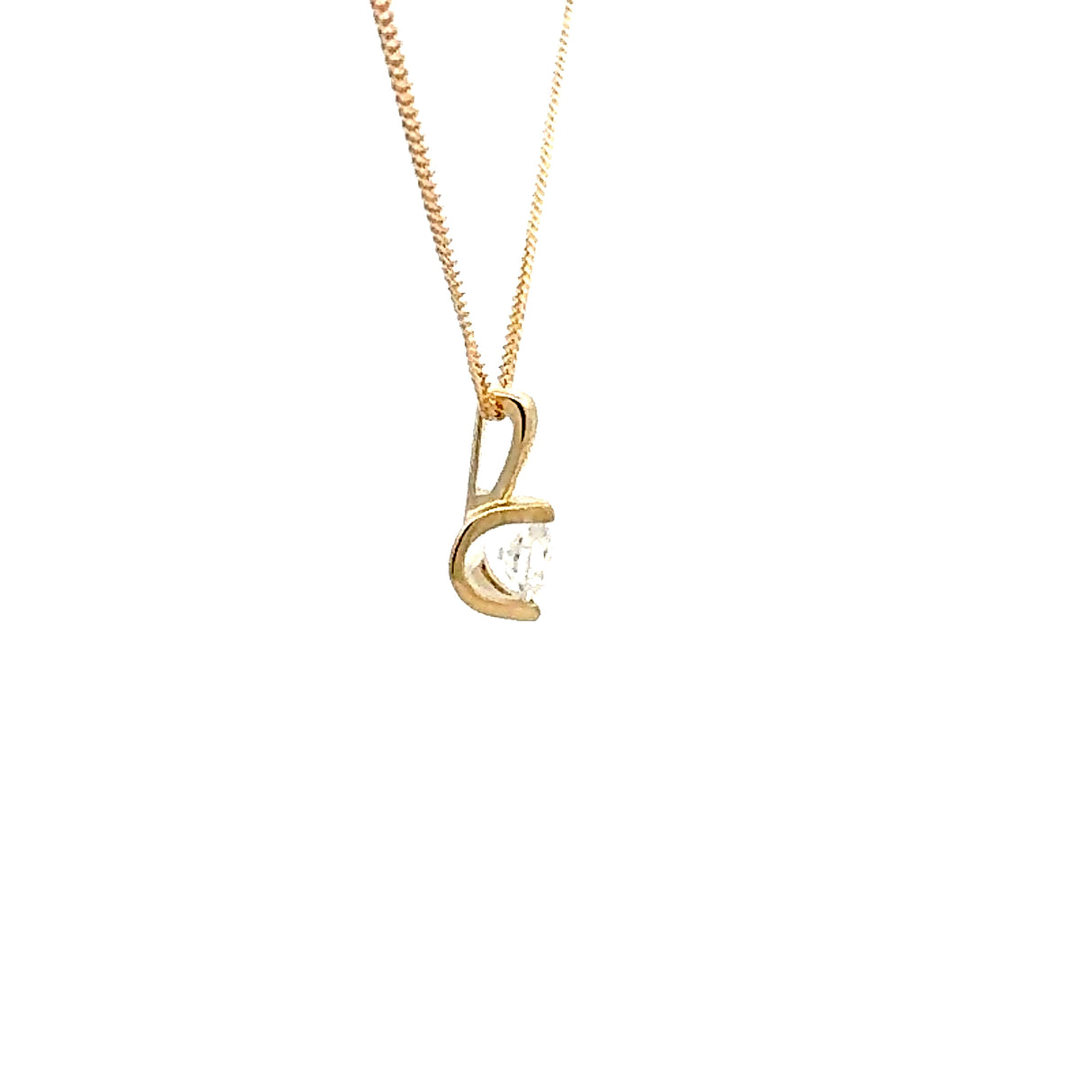 10K Yellow Gold 0.30cttw Lab Grown Diamond Necklace - 18 Inches