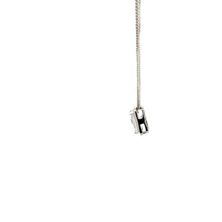 10K White Gold 0.50cttw Lab Grown Emerald Cut Diamond Necklace - 18 Inches