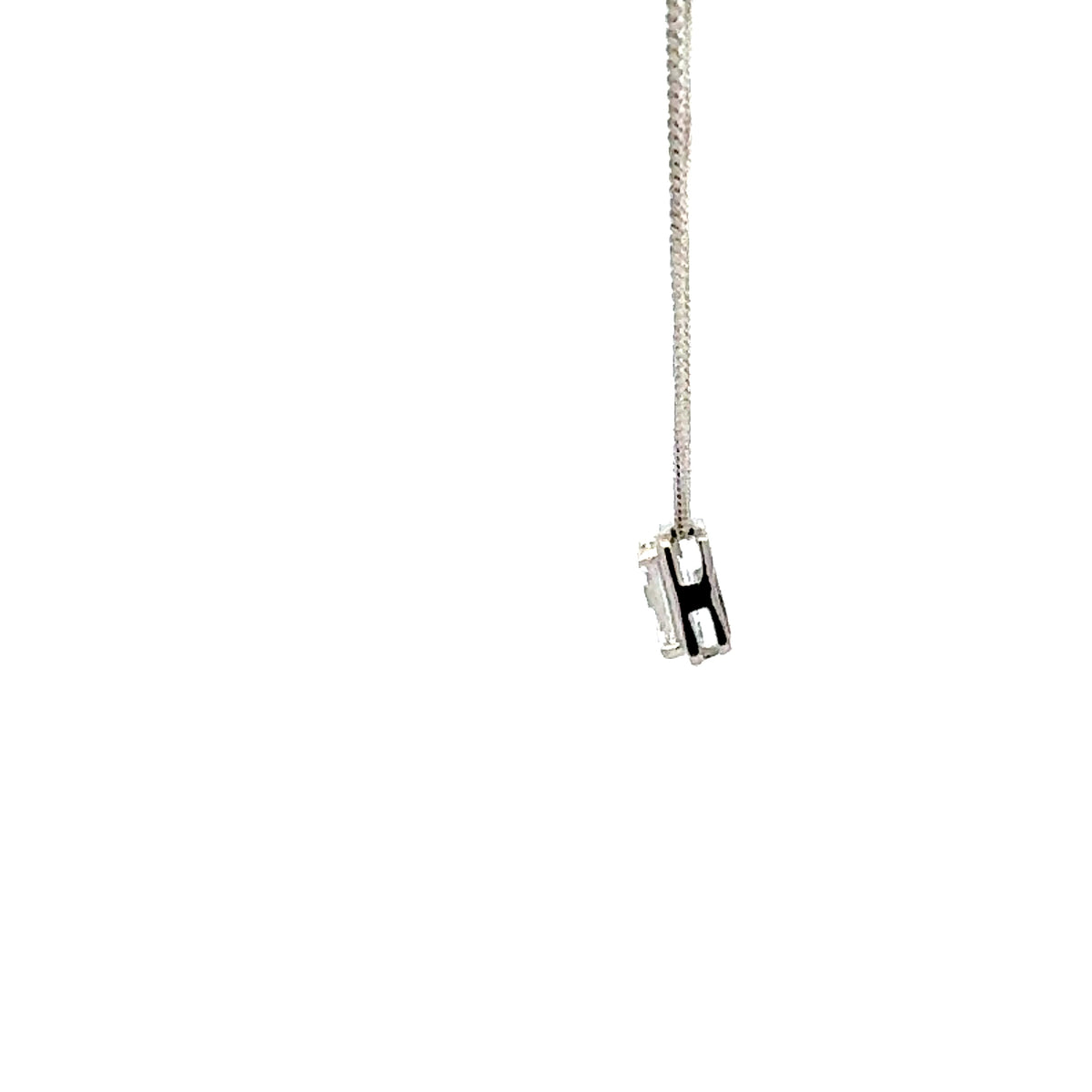 10K White Gold 0.50cttw Lab Grown Emerald Cut Diamond Necklace - 18 Inches