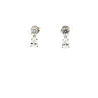 10K White Gold 0.76cttw Lab Grown Diamond Earrings