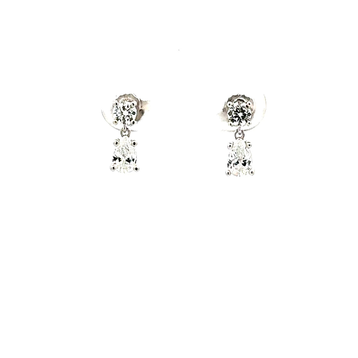 10K White Gold 0.76cttw Lab Grown Diamond Earrings
