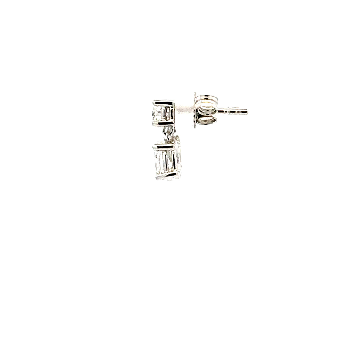 10K White Gold 0.76cttw Lab Grown Diamond Earrings