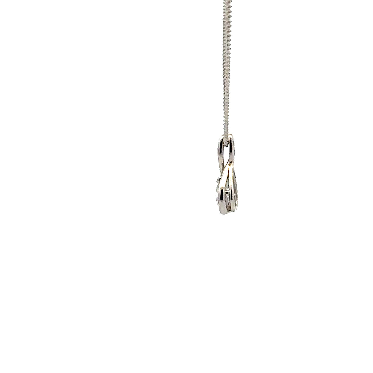 10K White Gold 0.25cttw Lab Grown Diamond Necklace - 18 Inches