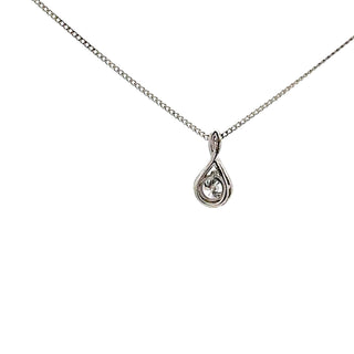10K White Gold 0.25cttw Lab Grown Diamond Necklace - 18 Inches