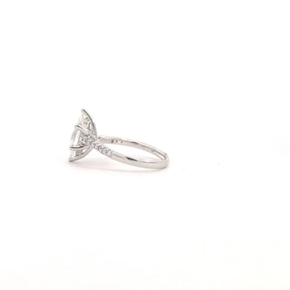 14K White Gold Lab Grown Marquise Diamond Engagement Ring