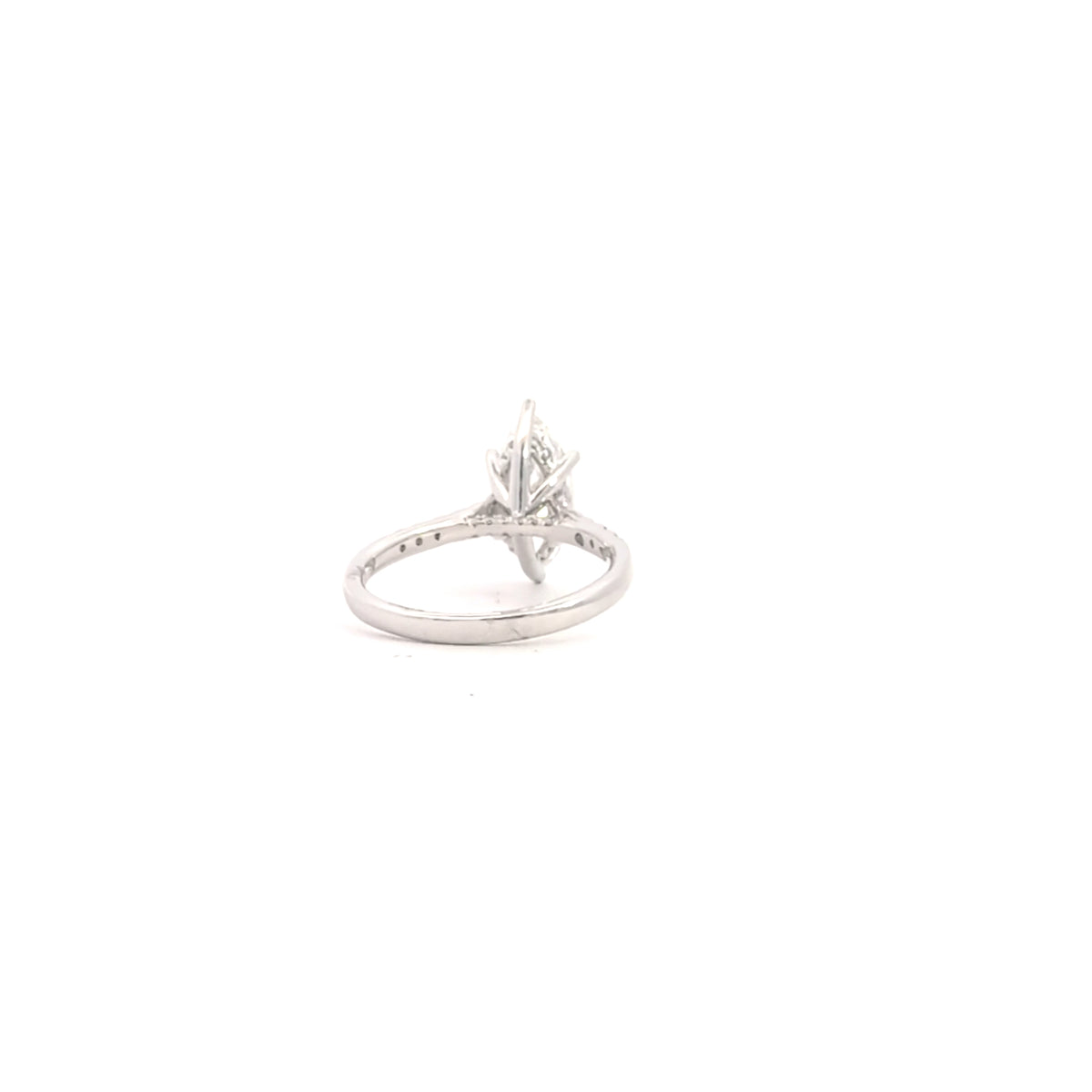 14K White Gold Lab Grown Marquise Diamond Engagement Ring